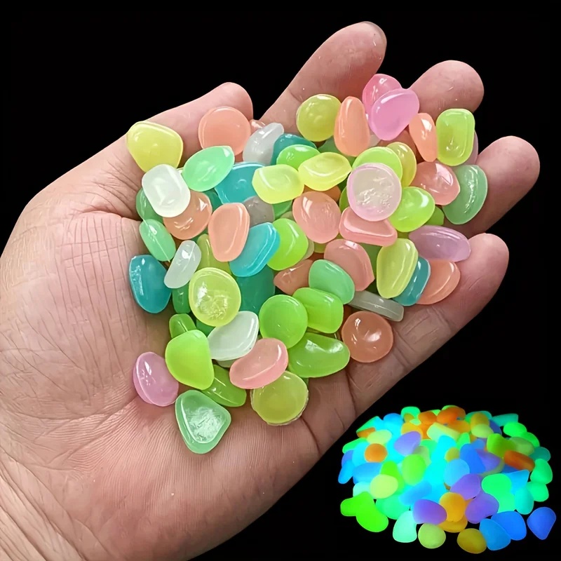 50-200pcs Glow in The Dark Peb - Aquarium Fish Bowl recension och pris