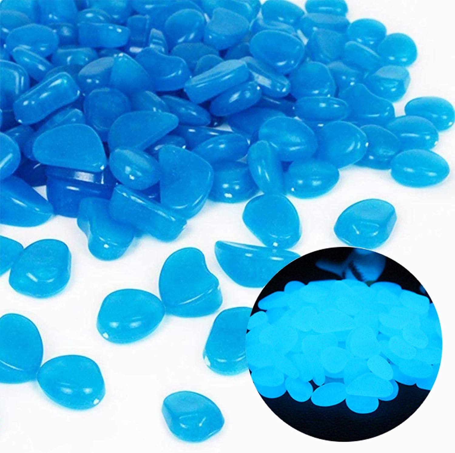 Fish Tank Rocks Glow Blue Pebb - Aquarium Fish Bowl recension och pris