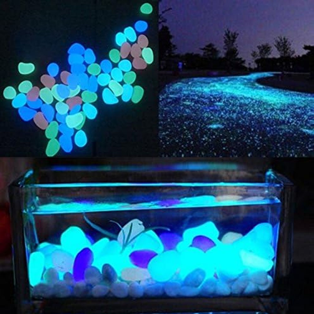 Fish Tank Rocks Glow Blue Pebb - Aquarium Fish Bowl recension och pris
