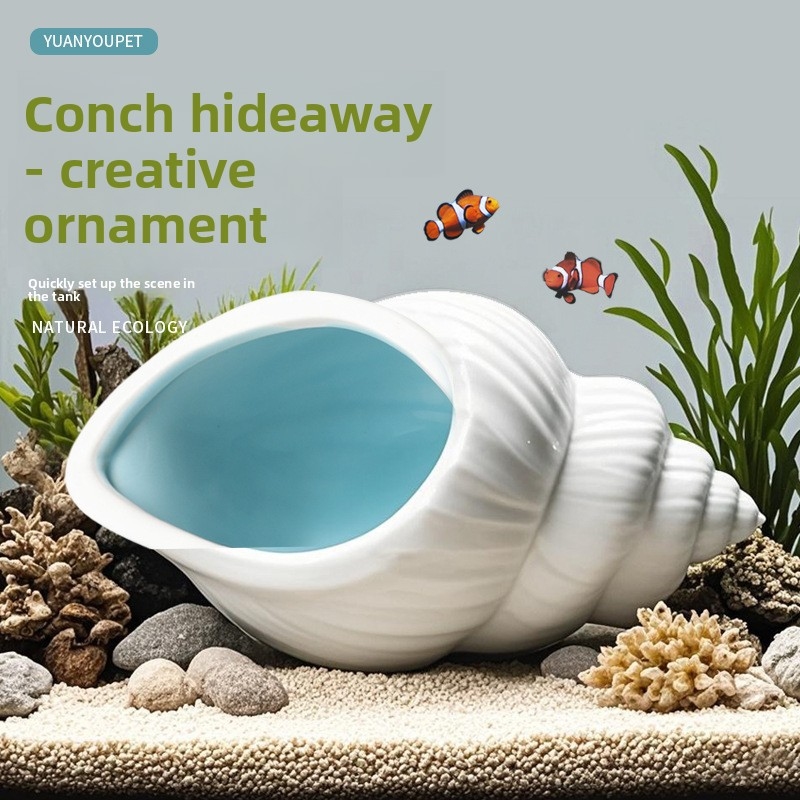 Ceramic Fish and Shrimp Hideou - Aquarium Fish Parrot recension och pris