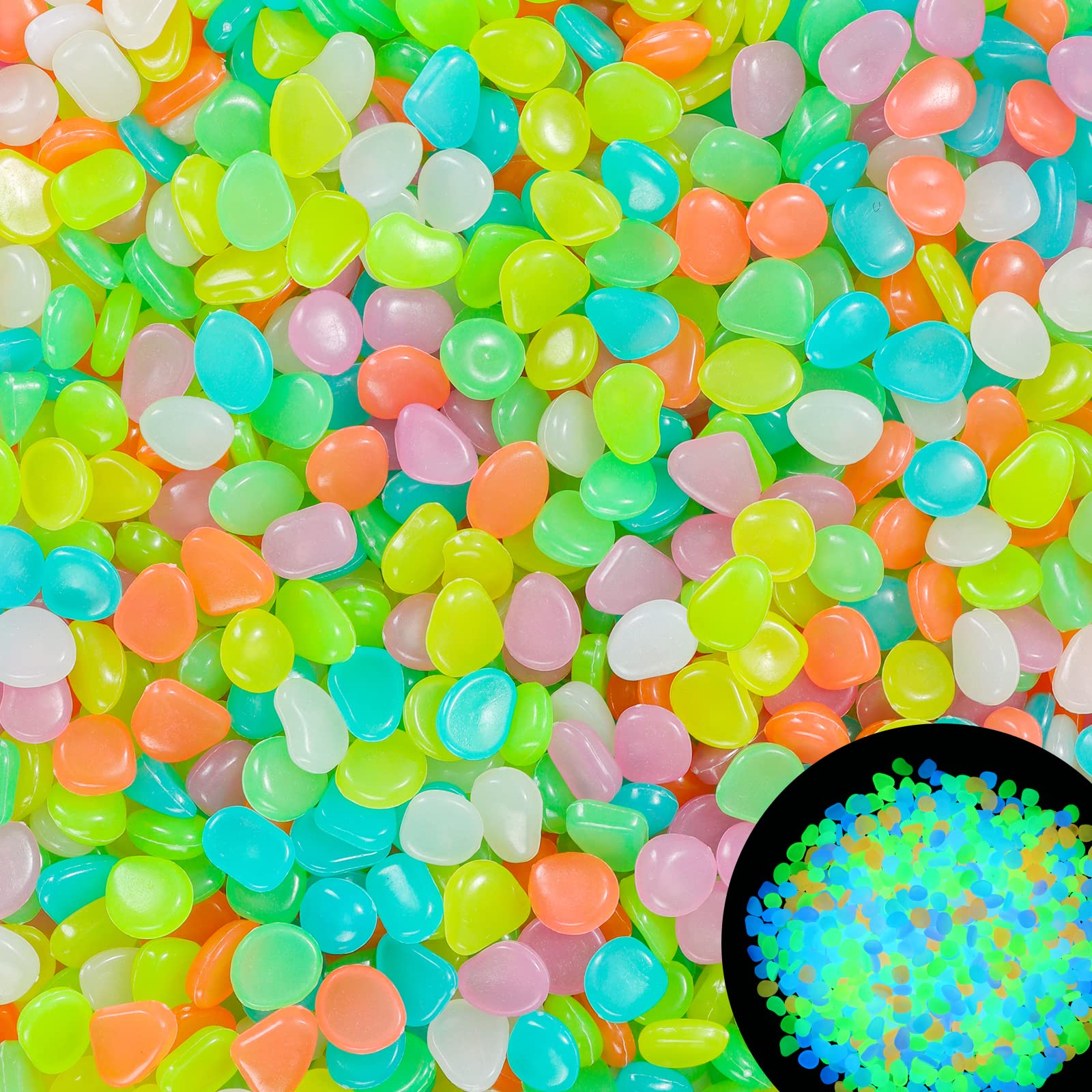 100Pcs Glow in the Dark Garden - Aquarium Fish Bowl recension och pris