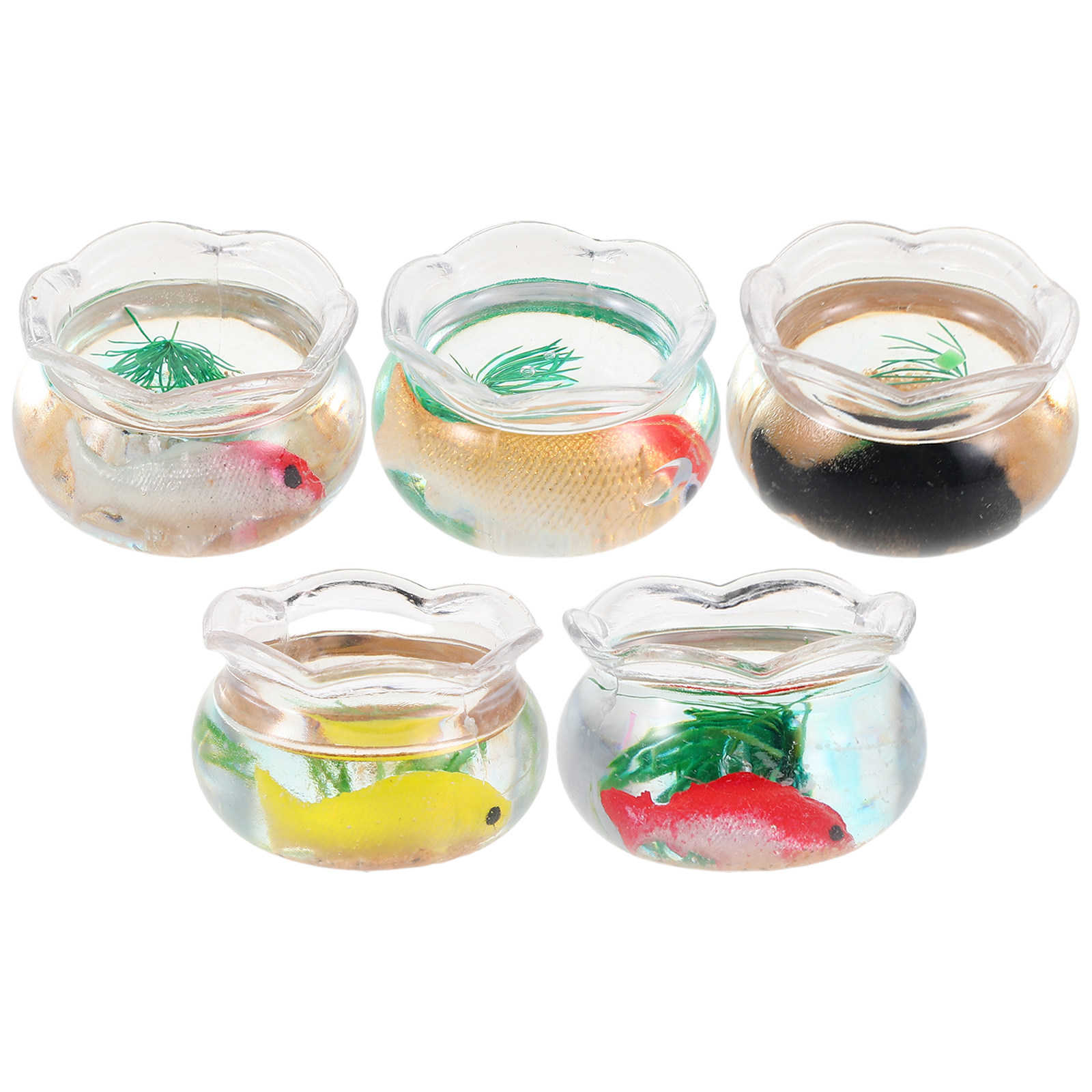 5Pcs Mini Fish Bowl Small Roun - Aquarium Fish Bowl recension och pris